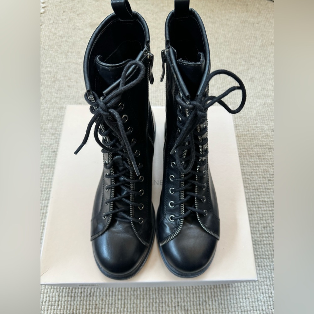 BGBC Emilio Black silky leather boots. Size 7M. New